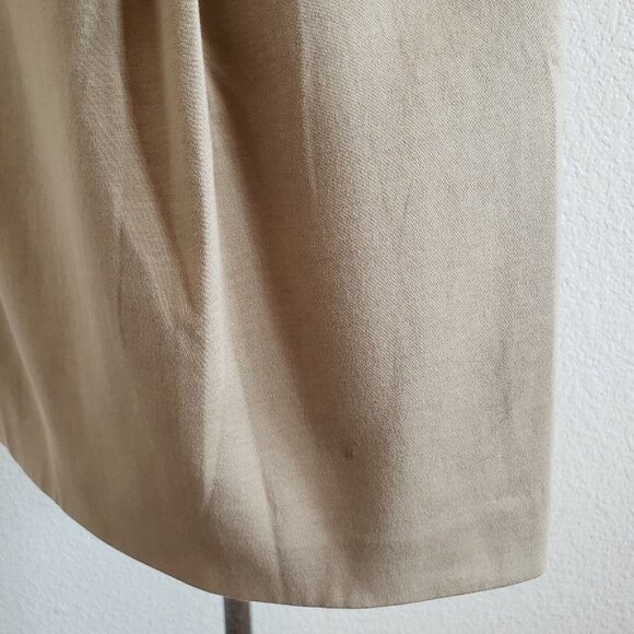 Chloe Corset Waist Scalloped Button Short Sleeve Deep Tan Box Short Dress S* - Picture 7 of 12